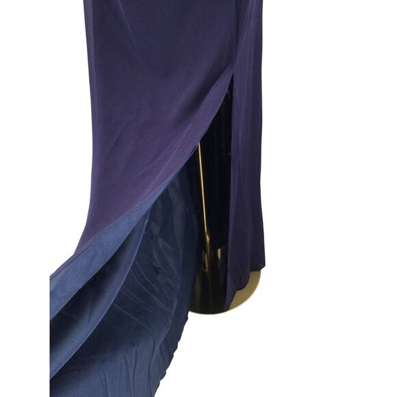 AW BRIDAL 16 2X plus dark navy blue bridesmaid formal gala party maxi NEW B24 - Picture 3 of 9